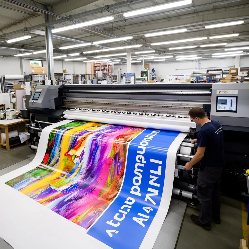 Wide format print production for project signage